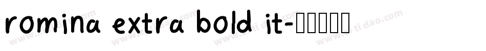 romina extra bold it字体转换